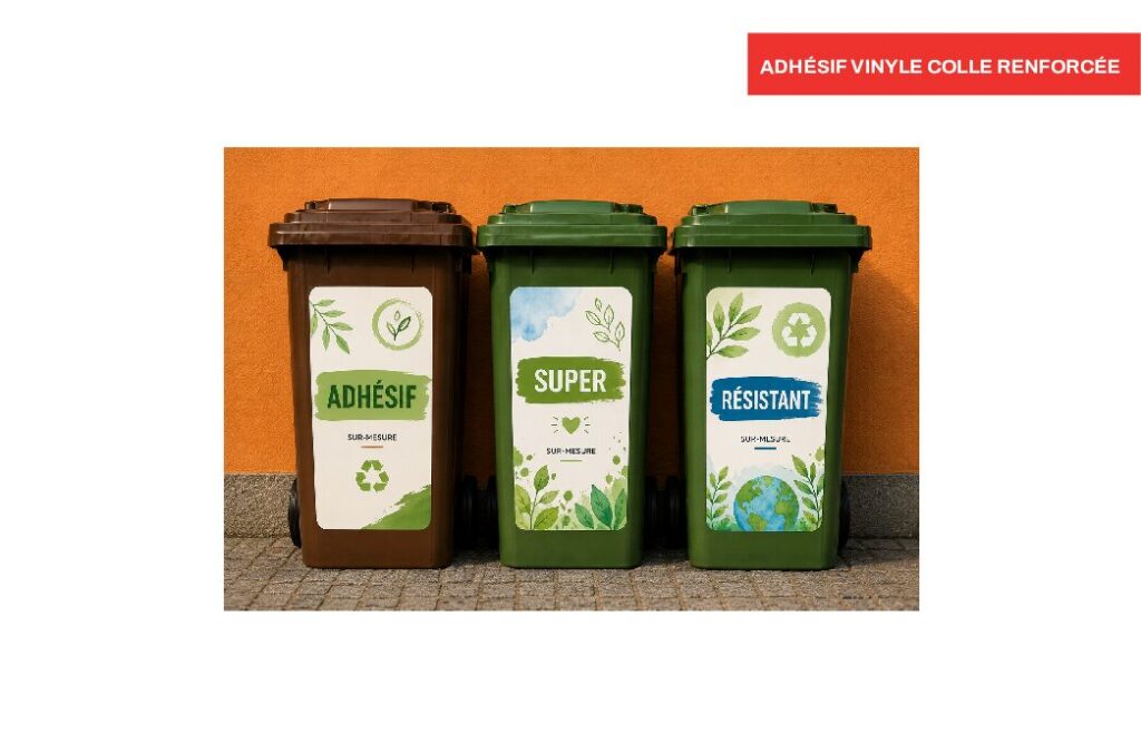 Adhésif Vinyle Colle Renforcée - Autocollant pour conditions difficiles, imprimé par Aimosa en Suisse