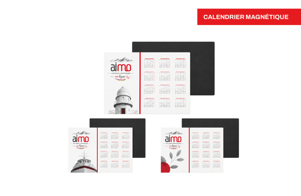 Calendrier magnétique, imprimé par Aimosa en Suisse