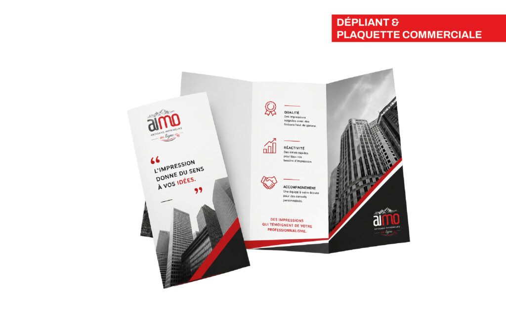 Impression de dépliants & plaquettes commerciales en Suisse