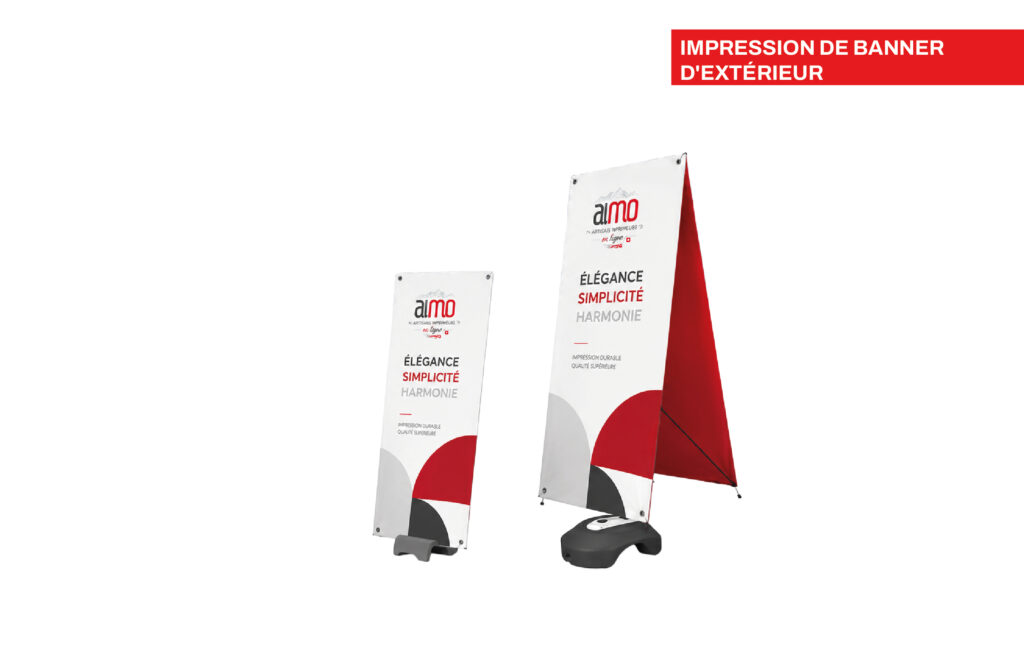 Impression de banner d'extérieur - Structure résistante, imprimé par Aimosa en Suisse