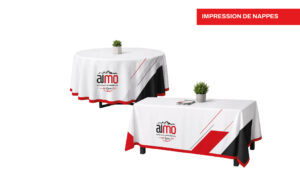 Nappe personnalisée en tissu imprimée par Aimosa