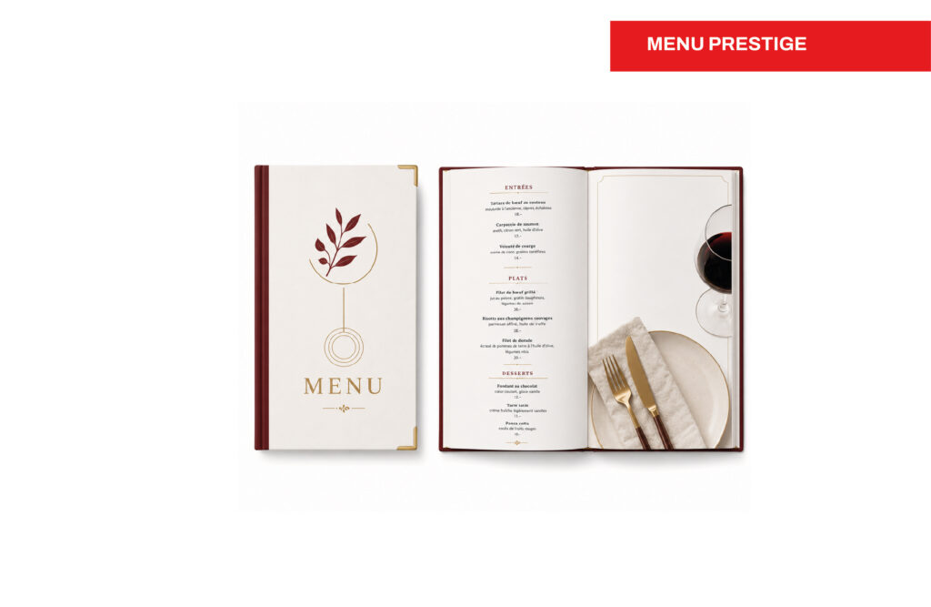Impression de menus lavables & encapsulés restauration en Suisse, visuel 4