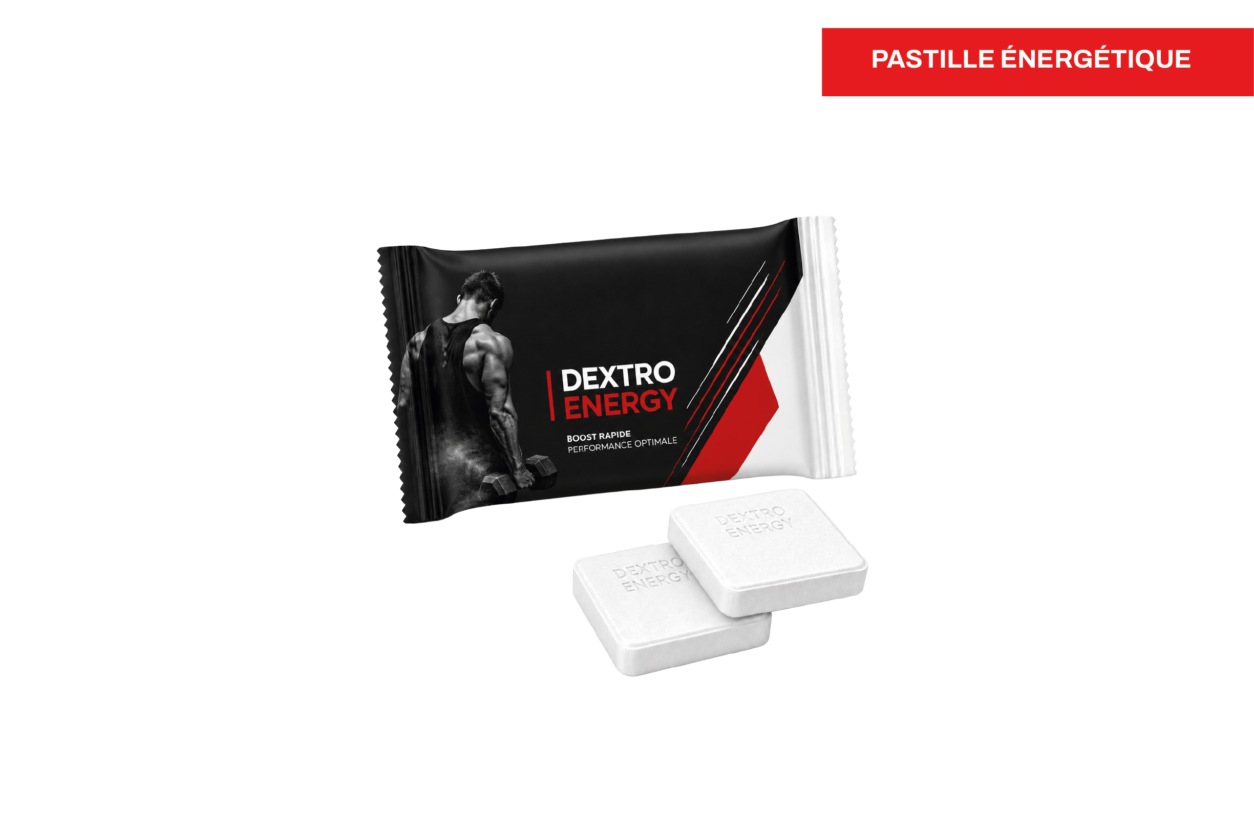 Pastille énergétique, imprimé par Aimosa en Suisse