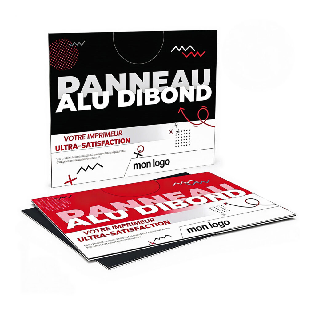 Impression de panneaux aluminium composite dibond enseignes en Suisse