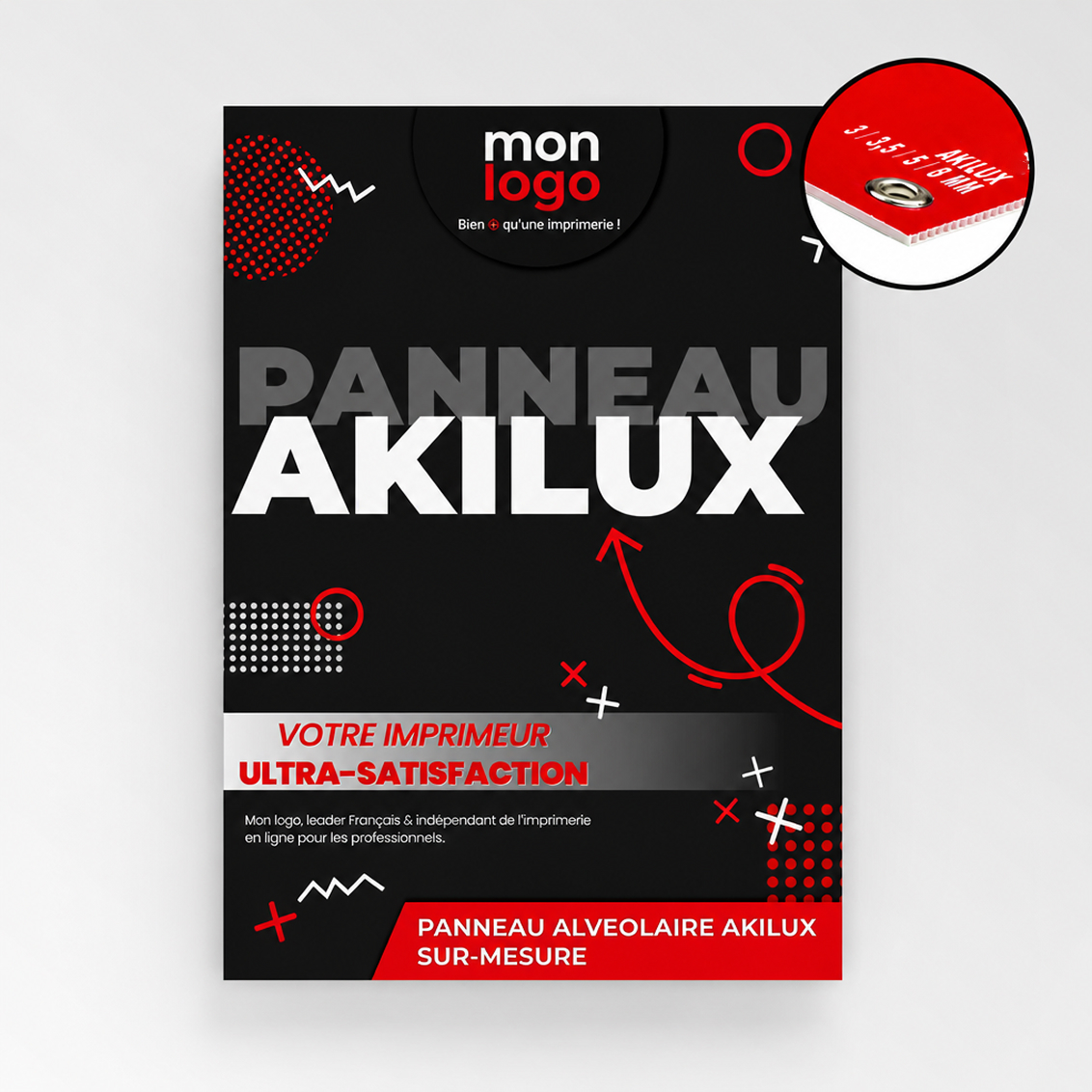 Impression panneau akilux alveolaire pas cher, imprimé par Aimosa en Suisse