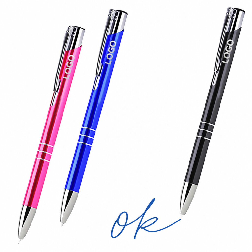 Stylo classique personnalisé en aluminium pas cher, imprimé par Aimosa en Suisse
