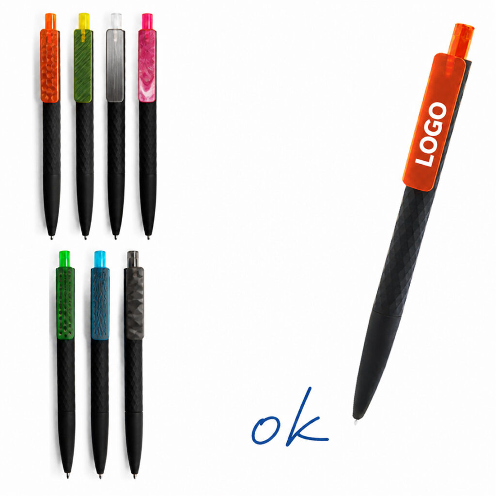 Stylo soft touch, imprimé par Aimosa en Suisse