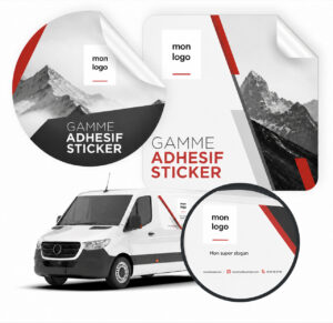 Impression de stickers autocollants découpés à la forme en Suisse